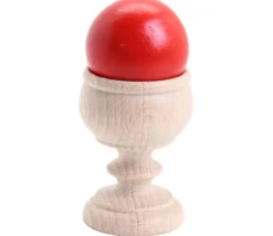 Tout Pour le Jeu Coquetier bois naturel baroque 6.3 x 4.5 cm