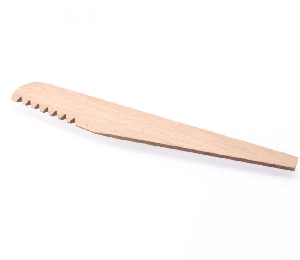 Tout Pour le Jeu Couteau en bois cranté pour modelage / pâte à modeler