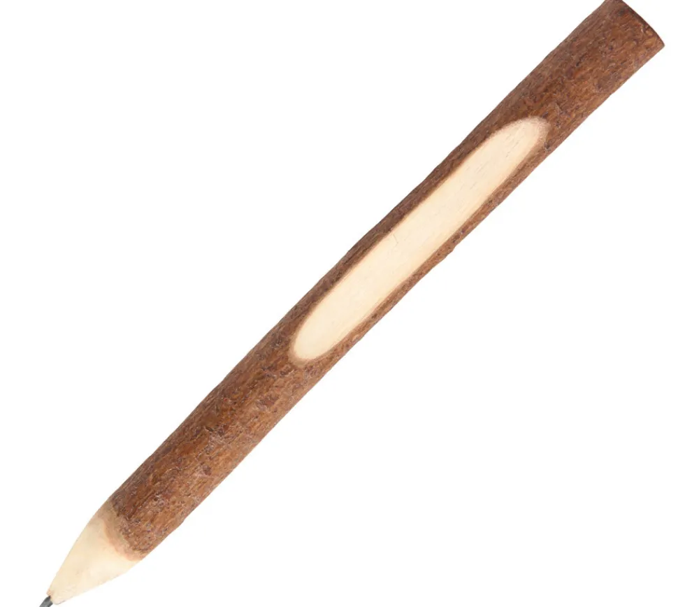 Tout Pour le Jeu Crayon écorce branche de bois avec encoche - 17 cm