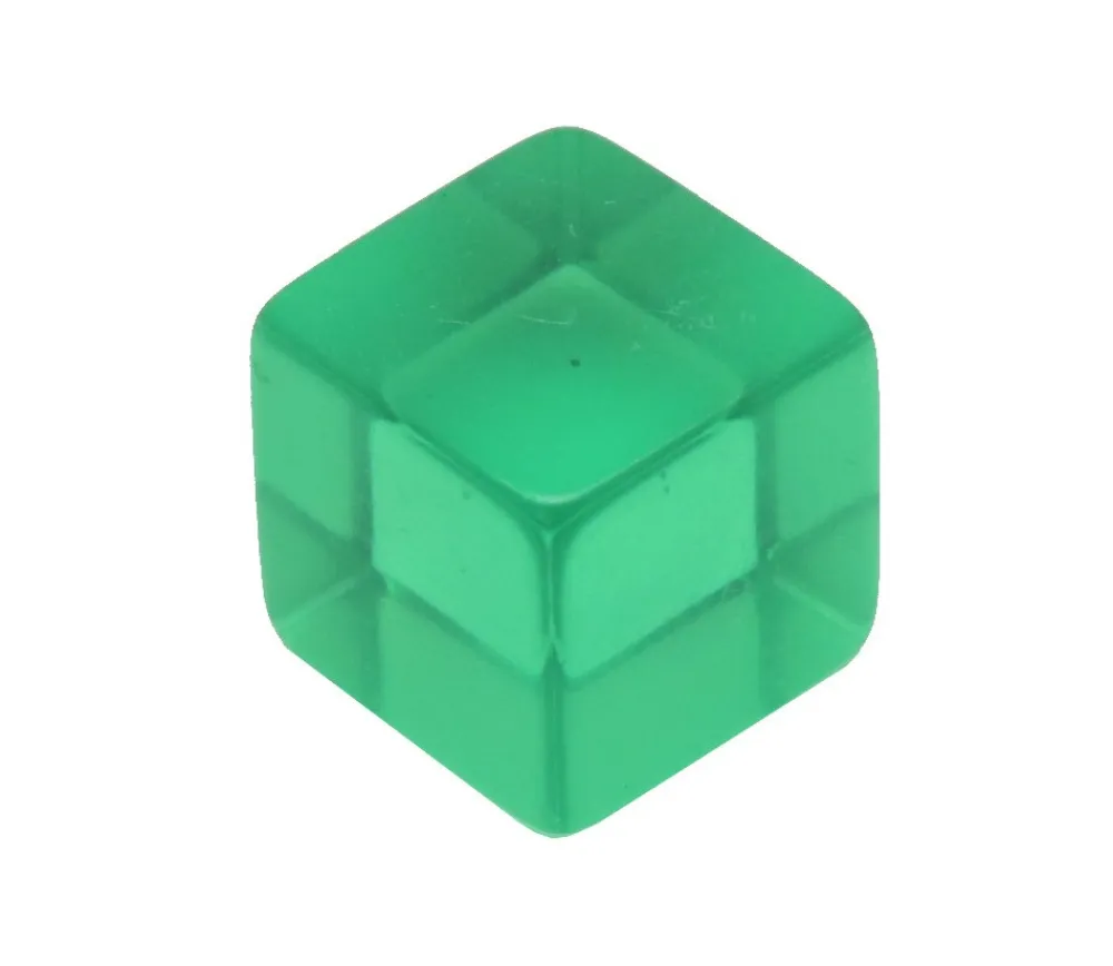 Tout Pour le Jeu Cube 12 mm vert plastique translucide coloré
