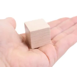 Tout Pour le Jeu Cube bois naturel 2.5 cm. 25 x 25 x 25 mm à l'unité