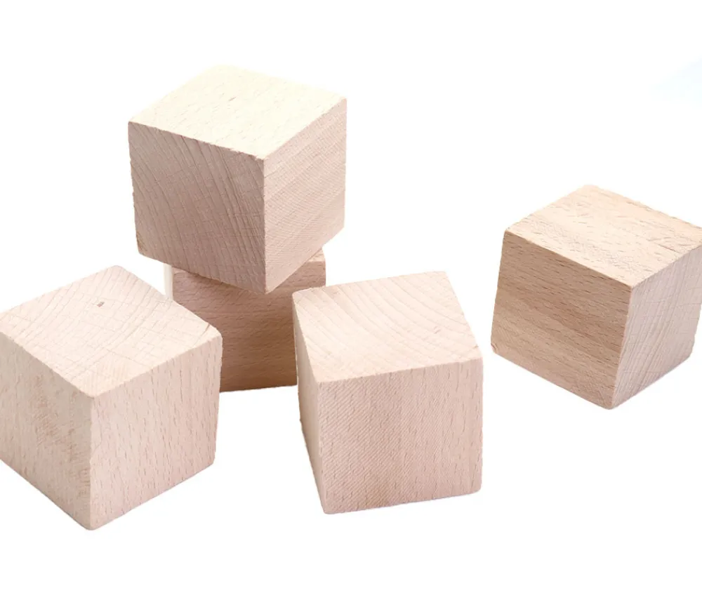 Tout Pour le Jeu Cube en bois 5 cm à l'unité