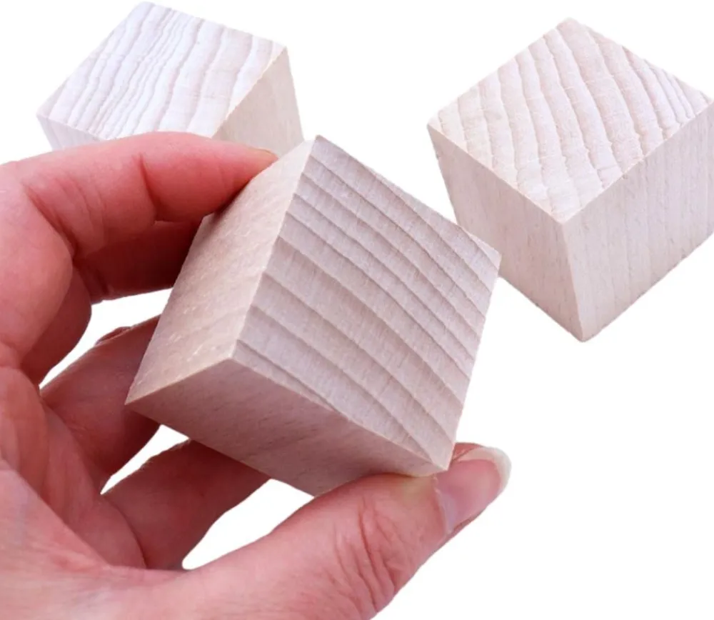 Tout Pour le Jeu Cube en bois 4 cm naturel 40 x 40 x 40 mm à l'unité