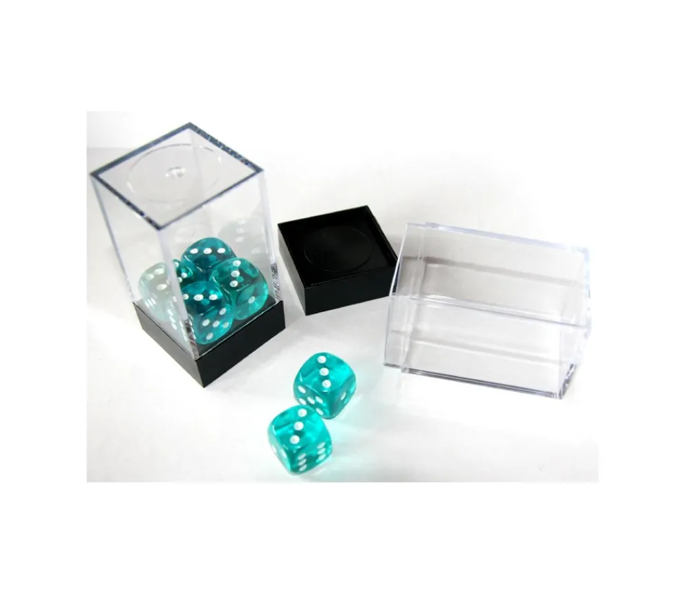 Tout Pour le Jeu Cube M rangement figurine - Mini boite transparente base noire 7.2 cm