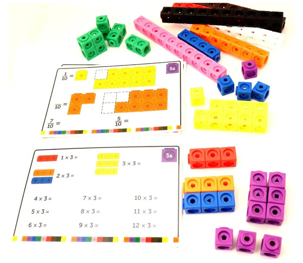 Tout Pour le Jeu Cubes Math - set activités - 100 cubes + 15 fiches