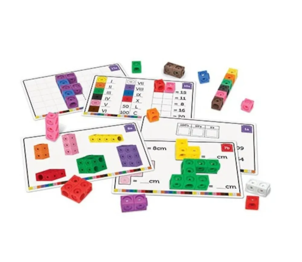 Tout Pour le Jeu Cubes Math - set activités - 100 cubes + 15 fiches