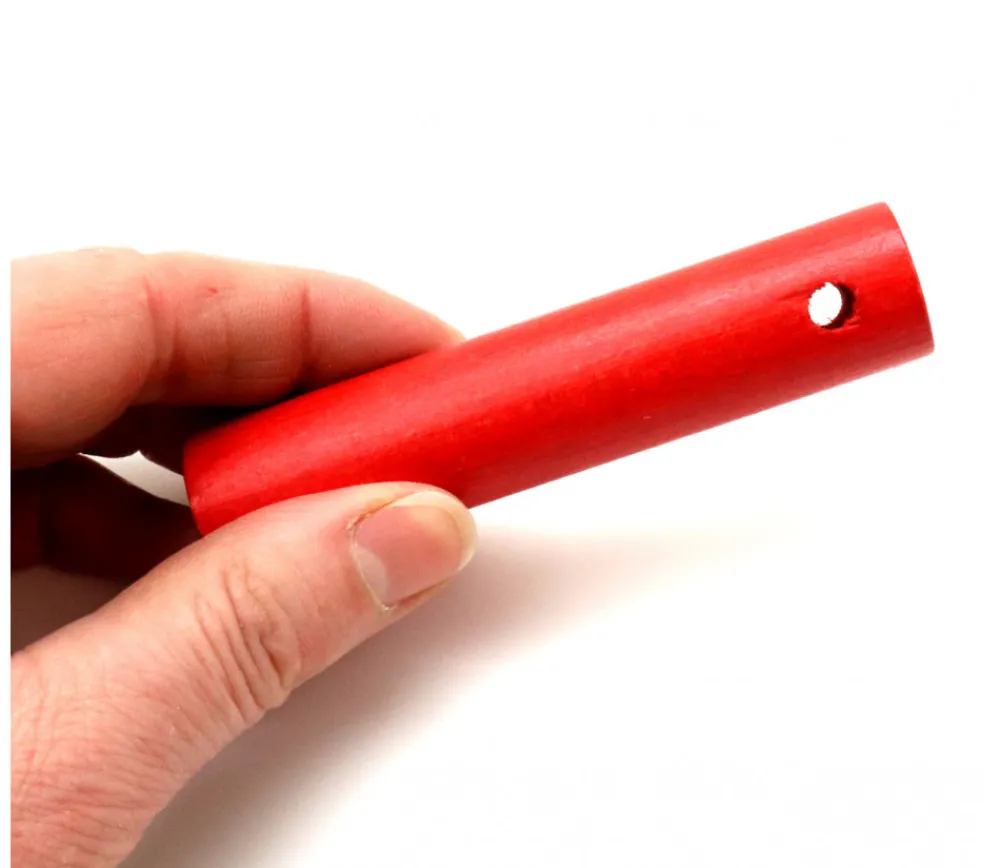 Tout Pour le Jeu Cylindre long 10 cm diam 2 cm en bois rouge