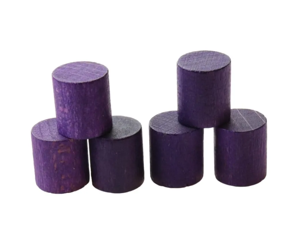 Tout Pour le Jeu Cylindre violet en bois 15 x 13 mm pion de jeu