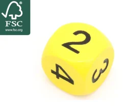 Tout Pour le Jeu Dé 2 2 3 3 4 4 en bois de 16 mm jaune