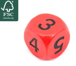 Tout Pour le Jeu Dé 3 3 4 4 5 5 en bois de 16 mm rouge