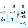 Tout Pour le Jeu Dé 1 3 5 -2-4-6 impair positif et pair négatif en 16 mm