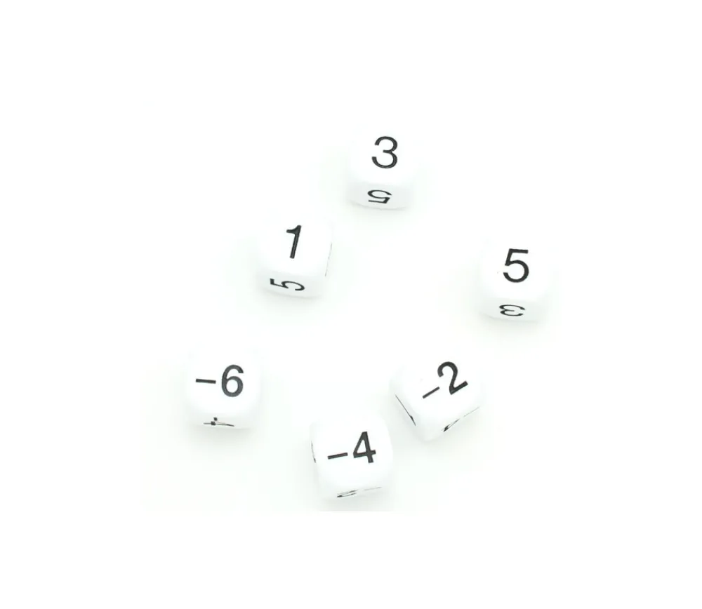 Tout Pour le Jeu Dé 1 3 5 -2-4-6 impair positif et pair négatif en 22 mm