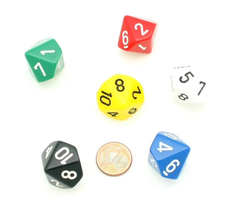 Tout Pour le Jeu Dé à 10 faces 1 à 10 opaques jeux de rôle d10 à l'unité
