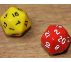 Tout Pour le Jeu Dé à 20 faces couleurs opaques jeux de rôle à l'unité (couleur mise au hasard)