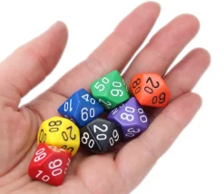 Tout Pour le Jeu Dé à 10 faces DIZAINE 00 à 90 opaque jeux de rôle d10