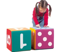 Tout Pour le Jeu Dé 30 cm mousse vinyle faces couleurs chiffres 1 à 6 pour jeu XXL