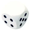 Tout Pour le Jeu Dé 12345 et 1 face neutre en bois 20 mm blanc