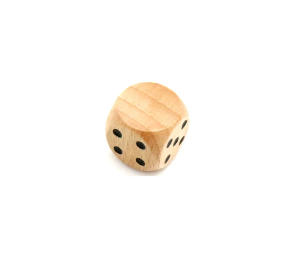 Tout Pour le Jeu Dé 12345 et 6e face neutre en bois 16 mm