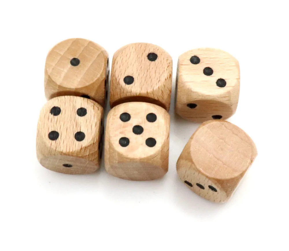 Tout Pour le Jeu Dé 12345 et 6e face neutre en bois 16 mm