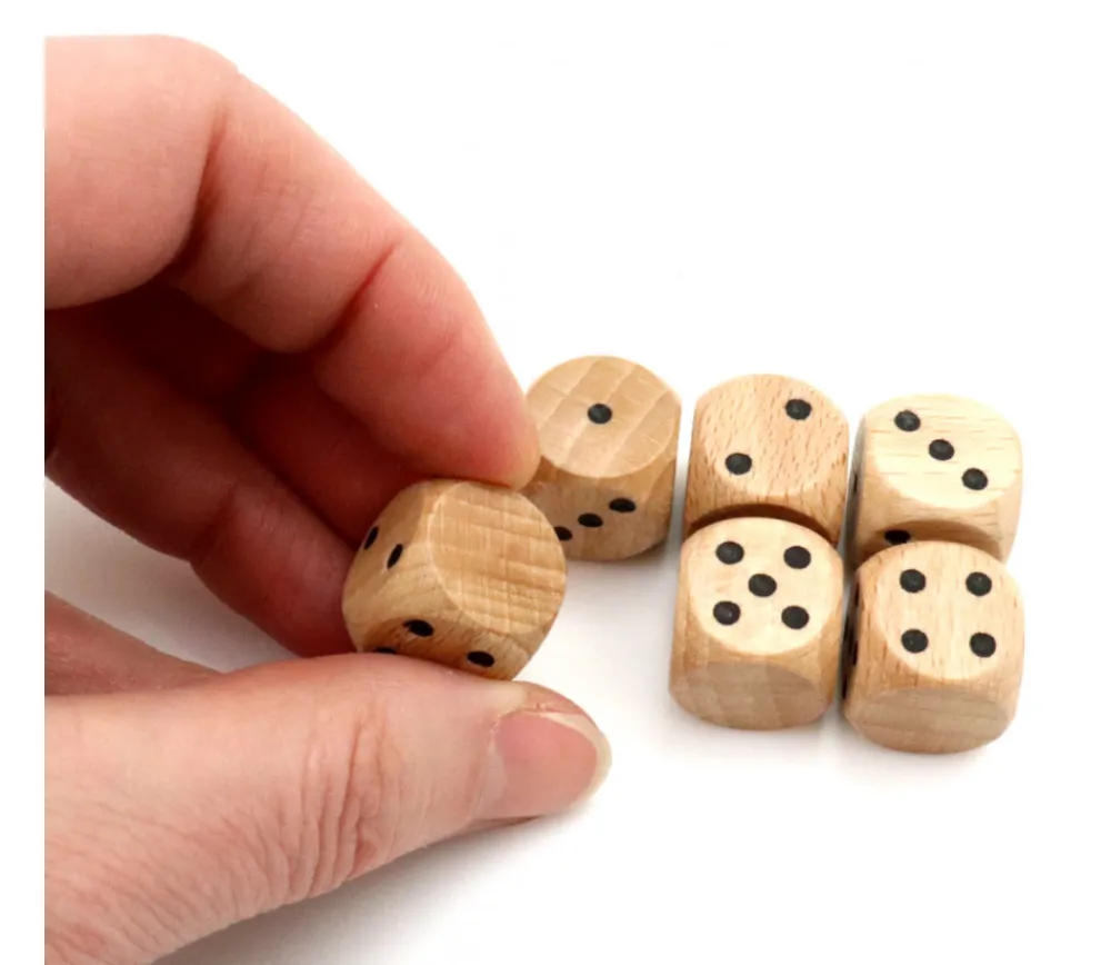Tout Pour le Jeu Dé 12345 et 6e face neutre en bois 16 mm