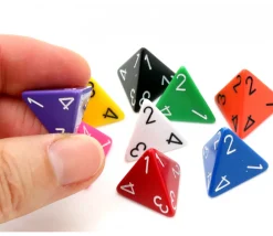 Tout Pour le Jeu Dé 4 faces 1 à 4 opaques d4 pour jeux à l'unité