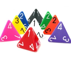 Tout Pour le Jeu Dé 4 faces 1 à 4 opaques d4 pour jeux à l'unité