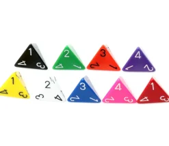 Tout Pour le Jeu Dé 4 faces 1 à 4 opaques d4 pour jeux à l'unité
