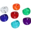 Tout Pour le Jeu Dé 3 faces 1 à 3 translucide (couleur mise au hasard)