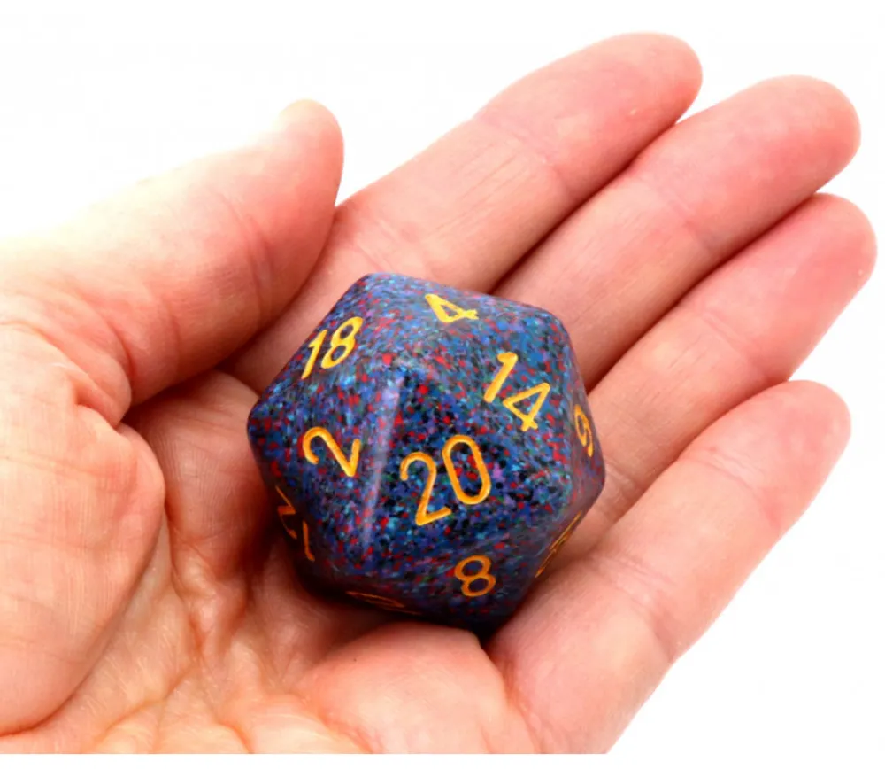 Tout Pour le Jeu Dé 20 faces 34 mm Speckled granit bleu violet