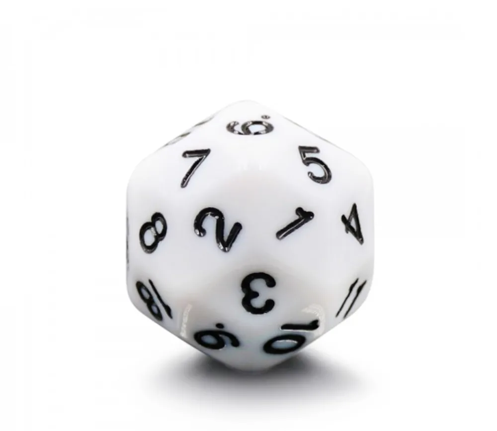 Tout Pour le Jeu Dé 30 faces blanc chiffres noirs D30 de jeu