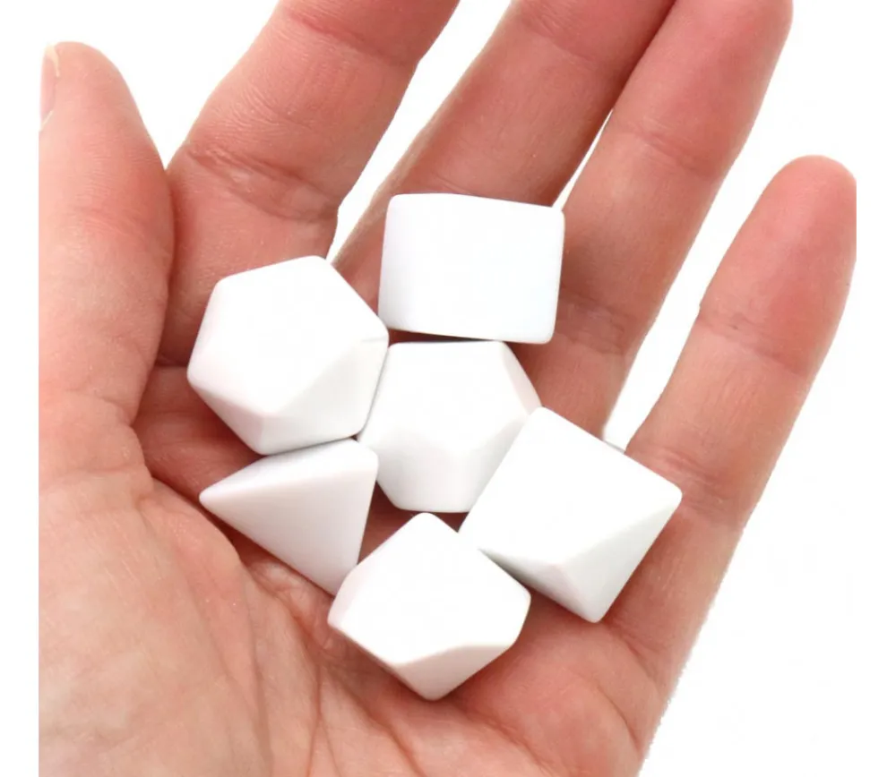 Tout Pour le Jeu Dé 8 faces blanc neutre à personnaliser standard 2.5 cm