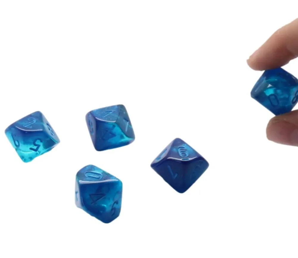 Tout Pour le Jeu Dé 10 faces bleu Luminary chiffres bleus