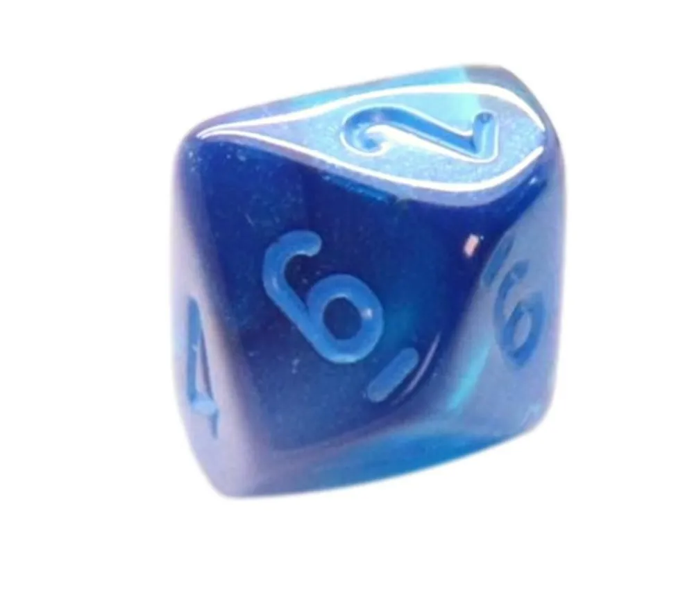 Tout Pour le Jeu Dé 10 faces bleu Luminary chiffres bleus