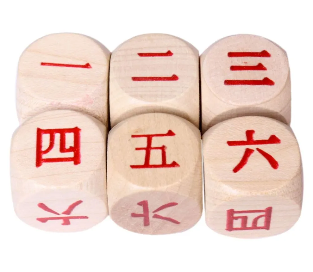 Tout Pour le Jeu Dé 6 faces chinois 1 à 6 pour jeu et apprentissage