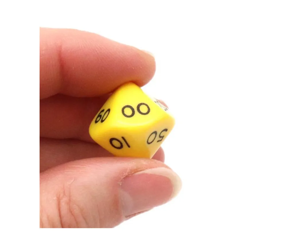 Tout Pour le Jeu Dé 10 faces dizaine en opaque de 00 à 90 à l'unité (couleur mise au hasard)