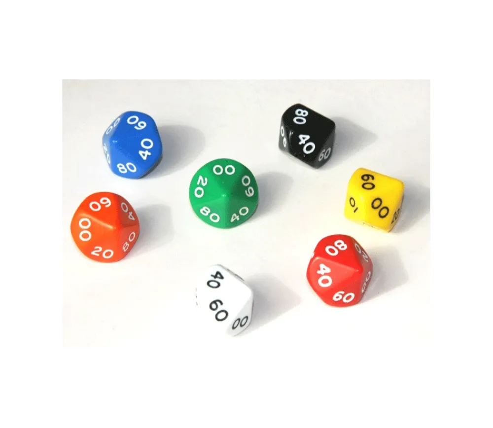 Tout Pour le Jeu Dé 10 faces dizaine en opaque de 00 à 90 à l'unité (couleur mise au hasard)