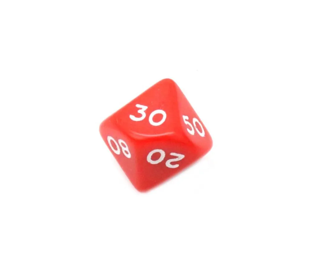 Tout Pour le Jeu Dé 10 faces dizaine en opaque de 00 à 90 à l'unité (couleur mise au hasard)