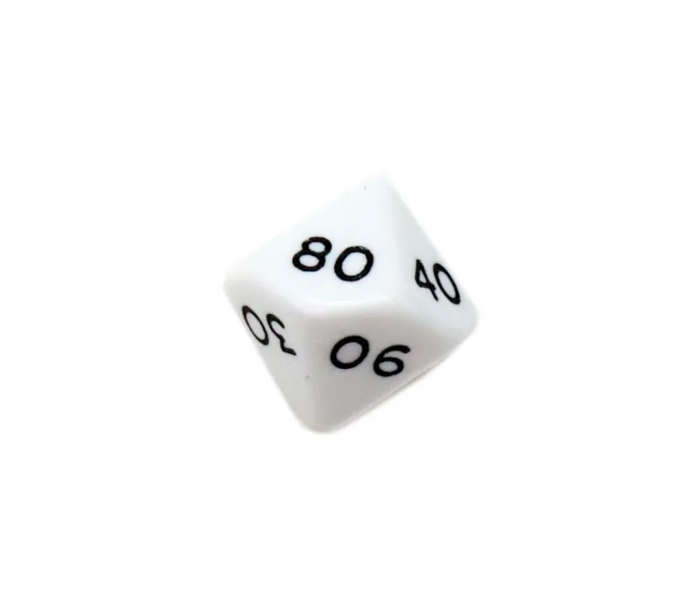 Tout Pour le Jeu Dé 10 faces dizaine en opaque de 00 à 90 à l'unité (couleur mise au hasard)
