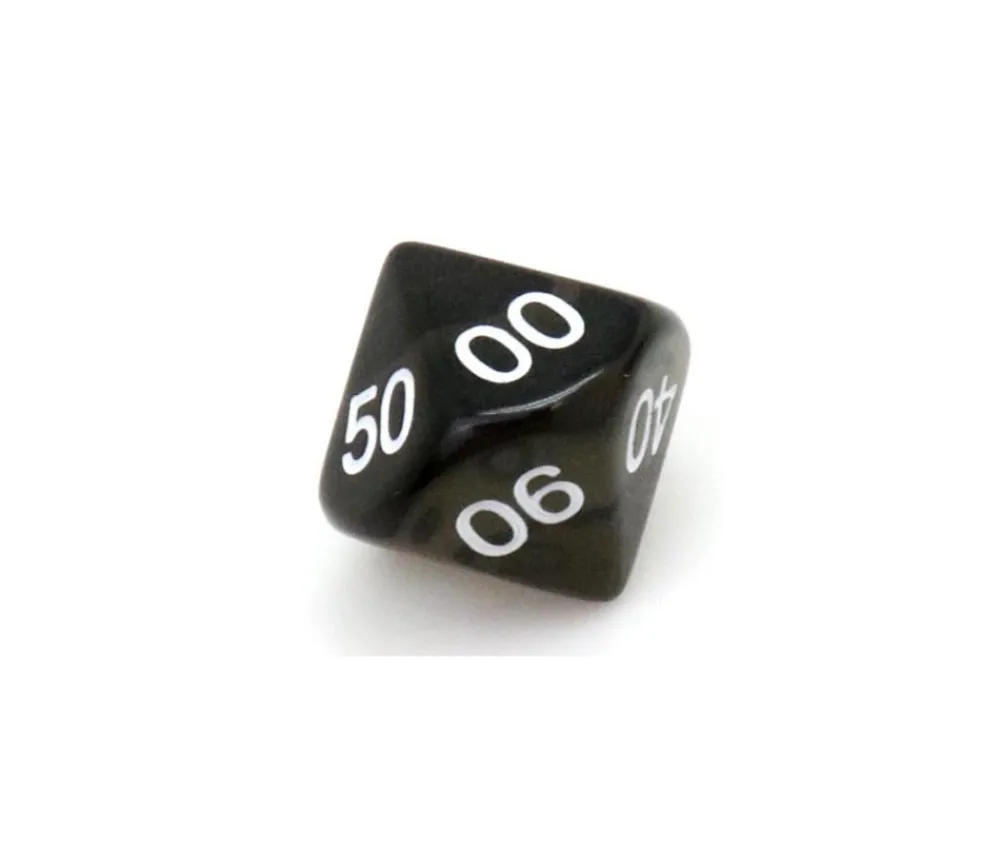 Tout Pour le Jeu Dé 10 faces dizaine translucide de 00 à 90 à l'unité (couleur mise au hasard)
