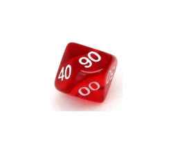 Tout Pour le Jeu Dé 10 faces dizaine translucide de 00 à 90 à l'unité (couleur mise au hasard)