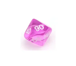 Tout Pour le Jeu Dé 10 faces dizaine translucide de 00 à 90 à l'unité (couleur mise au hasard)