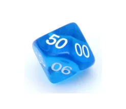 Tout Pour le Jeu Dé 10 faces dizaine translucide de 00 à 90 à l'unité (couleur mise au hasard)