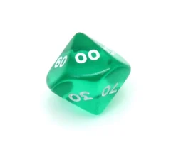 Tout Pour le Jeu Dé 10 faces dizaine translucide de 00 à 90 à l'unité (couleur mise au hasard)