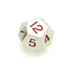 Tout Pour le Jeu Dé 12 faces en métal argenté 1 à 12 chiffres rouges 20 mm