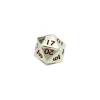 Tout Pour le Jeu Dé 20 faces en métal argenté chiffres rouges 20 mm