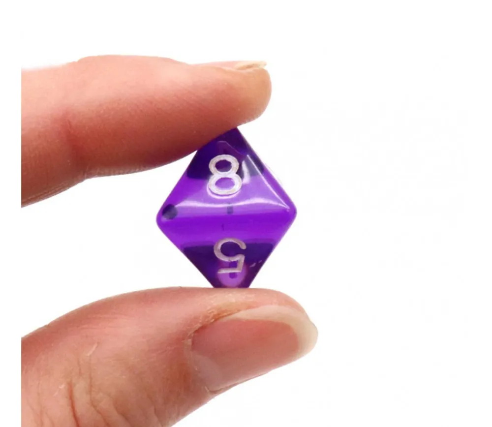 Tout Pour le Jeu Dé 8 faces en translucide coloré à l'unité (couleur au hasard)