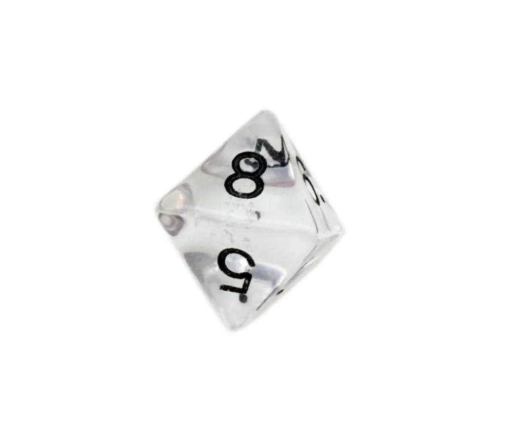 Tout Pour le Jeu Dé 8 faces en translucide coloré à l'unité (couleur au hasard)