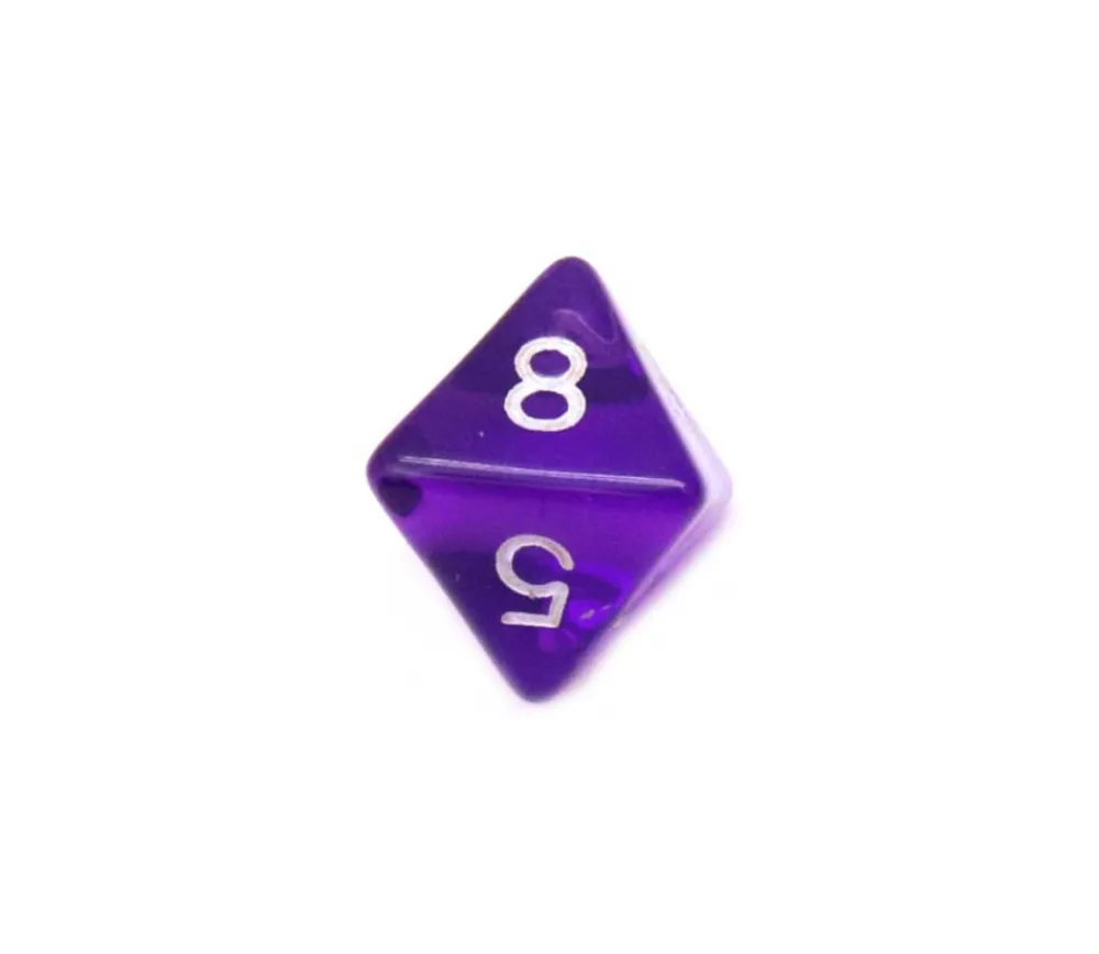 Tout Pour le Jeu Dé 8 faces en translucide coloré à l'unité (couleur au hasard)