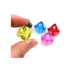 Tout Pour le Jeu Dé 10 faces en translucide de 0 à 9 à l'unité (couleur mise au hasard)