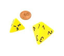 Tout Pour le Jeu Dé 4 faces géant 1 à 4 opaque 31 mm jumbo à l'unité (couleur mise au hasard)